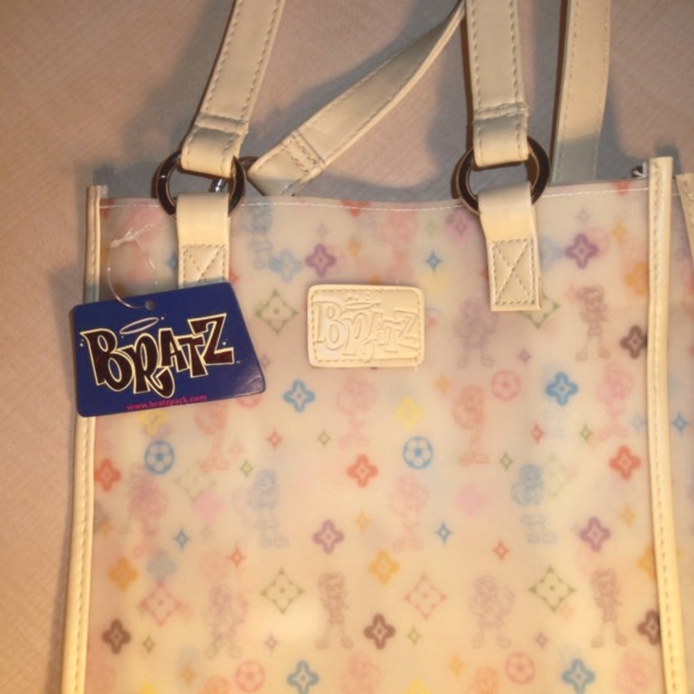 Bratz White Multicolor Logo Tote Bag
